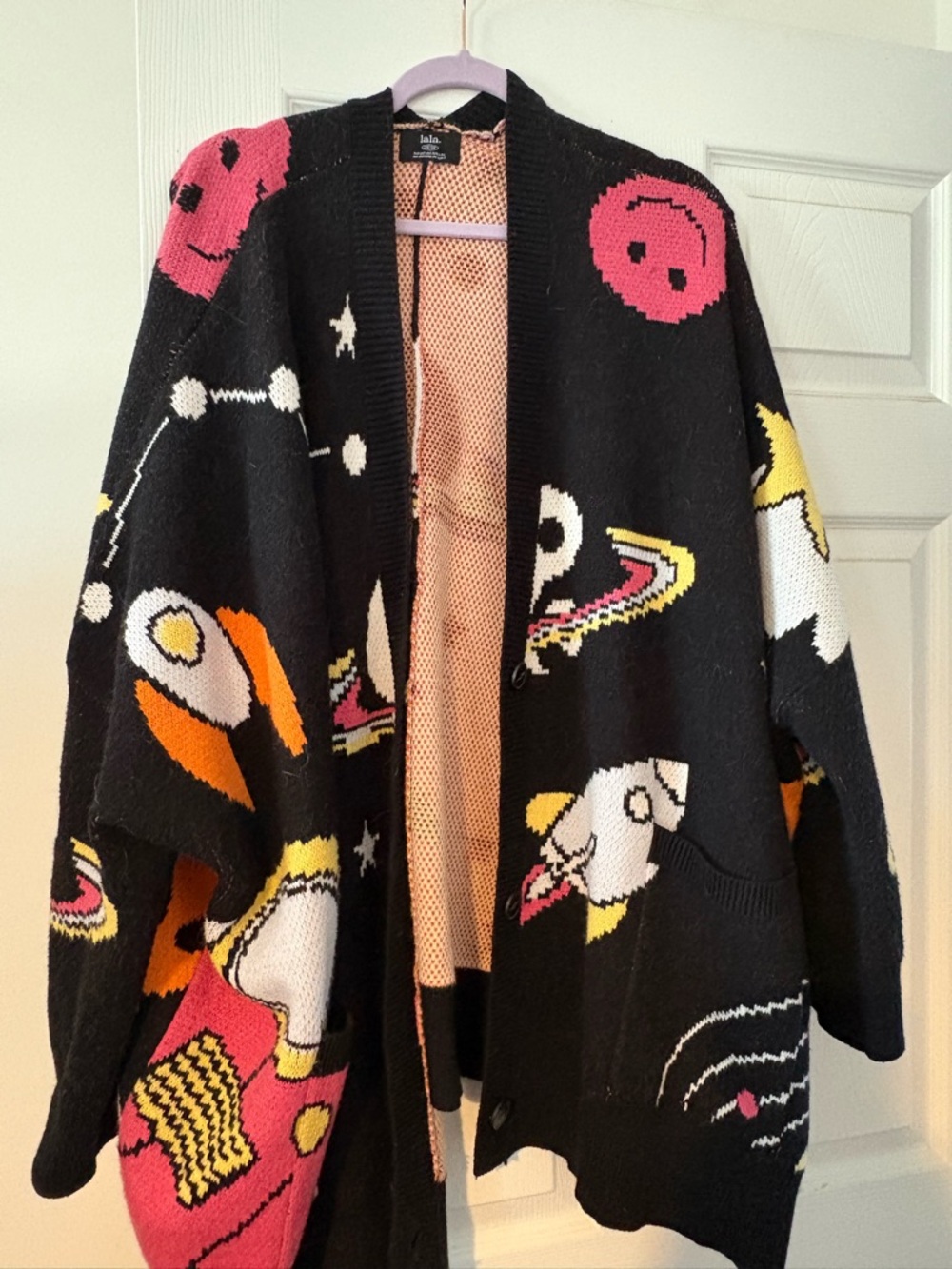 Dressed in Lala Outerspace Cardigan- Oversized